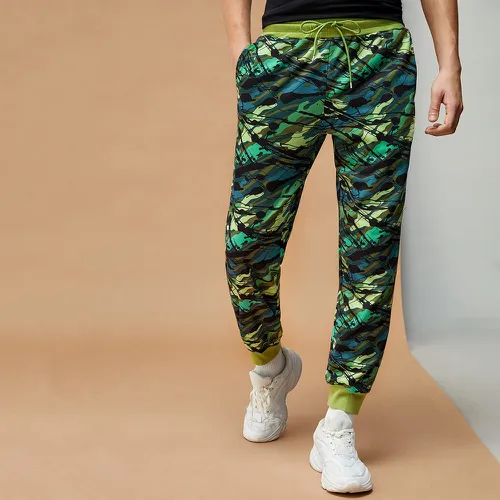 Pantalon de jogging à imprimé camouflage à cordon - SHEIN - Modalova