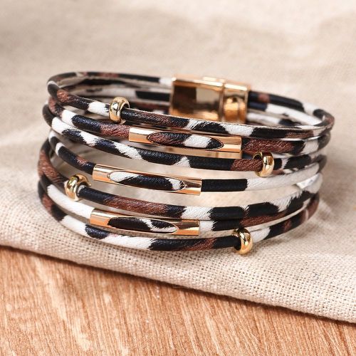 Bracelet multicouche léopard - SHEIN - Modalova