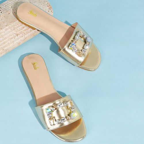 Sandales plates à détail bijoux - SHEIN - Modalova