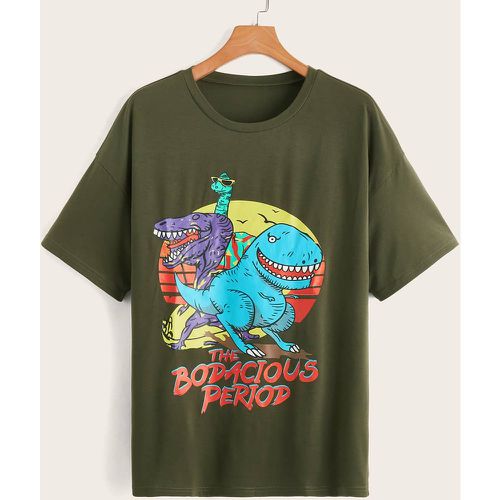 T-shirt dinosaure à lettres - SHEIN - Modalova