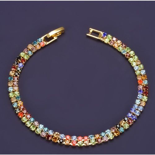 Bracelet à blocs de couleurs avec strass - SHEIN - Modalova
