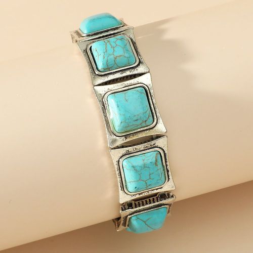 Bracelet géométrique à détail turquoise - SHEIN - Modalova