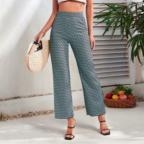 Pantalon à imprimé fleuri - SHEIN - Modalova