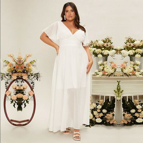 Robe de mariage manches papillon en mousseline - SHEIN - Modalova