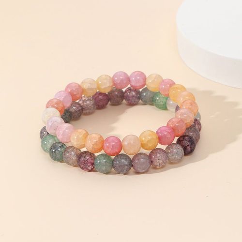 Pièces Bracelet perlé à blocs de couleurs - SHEIN - Modalova