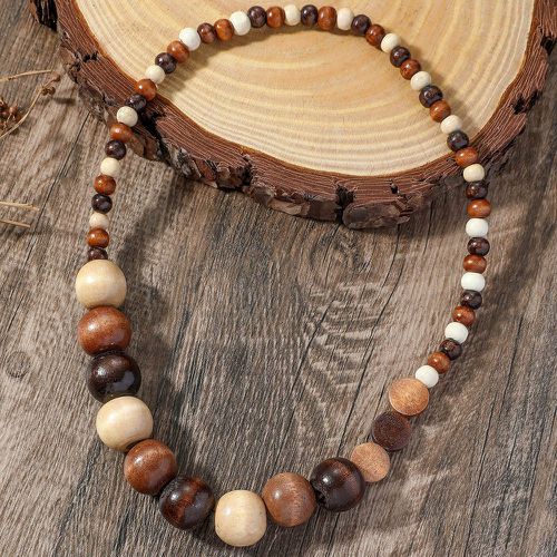Collier à perles en bois - SHEIN - Modalova