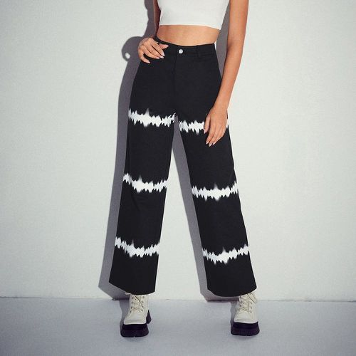 Pantalon ample à imprimé graphique - SHEIN - Modalova