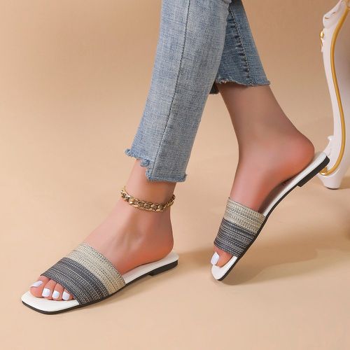 Sandales plates bicolore - SHEIN - Modalova