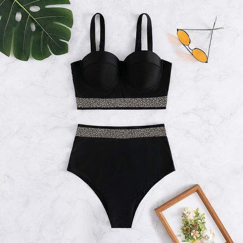 Bikini push-up à strass clouté - SHEIN - Modalova