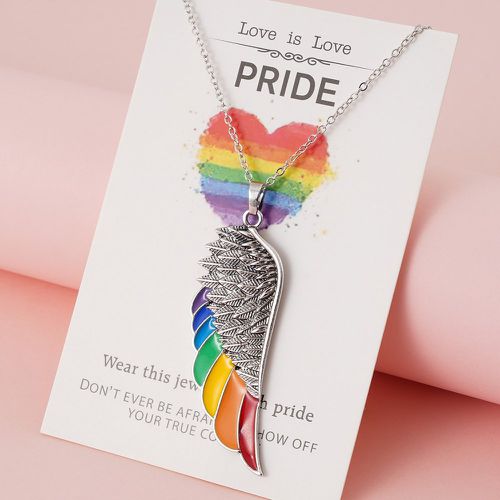 Collier LGBT à pendentif aile - SHEIN - Modalova