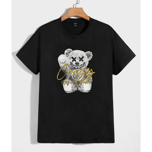 T-shirt à motif d'ours et de lettre - SHEIN - Modalova