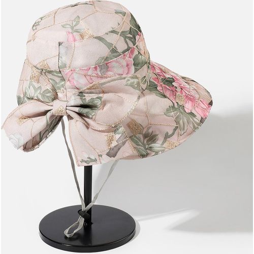 Chapeau à imprimé floral à nœud au dos - SHEIN - Modalova