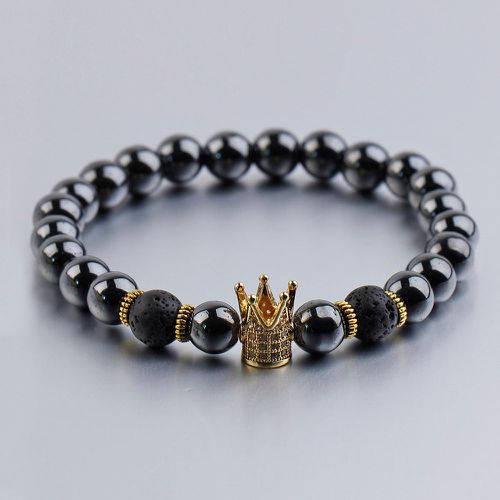Bracelet perlé à strass à détail de couronne - SHEIN - Modalova