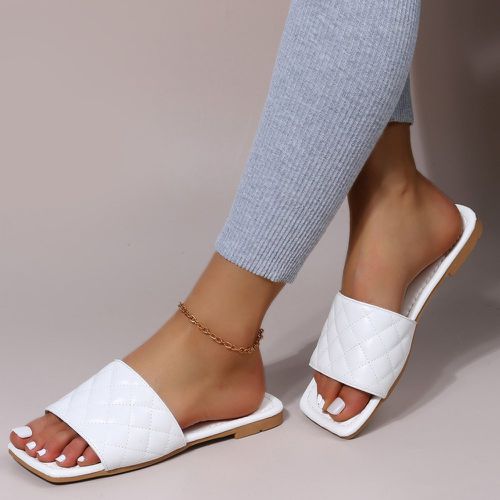 Sandales plates minimaliste à motif matelassé - SHEIN - Modalova