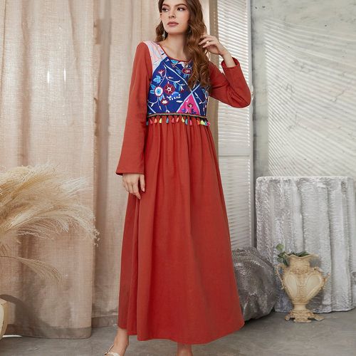 Robe à imprimé floral à franges - SHEIN - Modalova