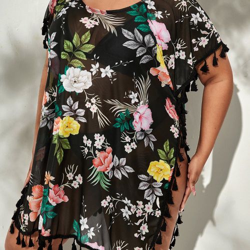 Cache-maillot à imprimé floral à franges (sans bikini) - SHEIN - Modalova