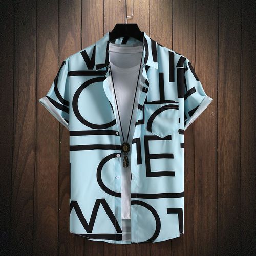 Chemise à lettres patch à poche (sans t-shirt) - SHEIN - Modalova