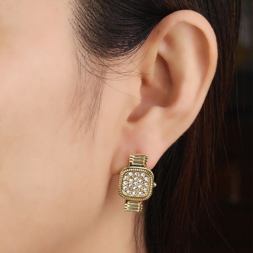 Clous d'oreilles avec strass design montre - SHEIN - Modalova