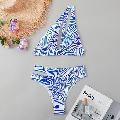 Bikini aléatoire à imprimé découpe - SHEIN - Modalova