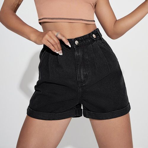 Short en jean taille haute ourlet roulé - SHEIN - Modalova