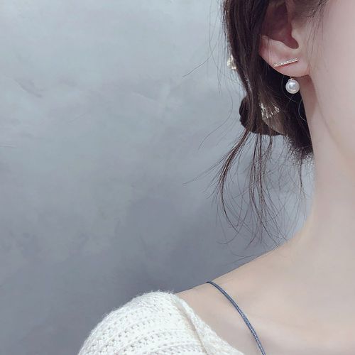 Boucle d'oreille à strass et fausses perles - SHEIN - Modalova