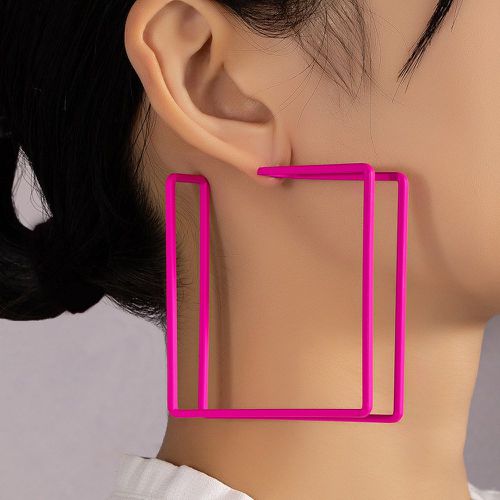 Boucles d'oreilles carré design - SHEIN - Modalova