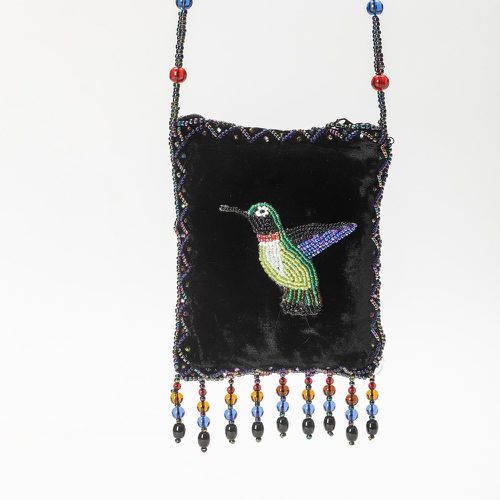 Sac carré mini à motif oiseau à perles en velours - SHEIN - Modalova