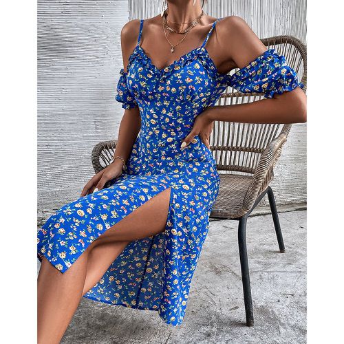 Robe à imprimé floral fendu - SHEIN - Modalova