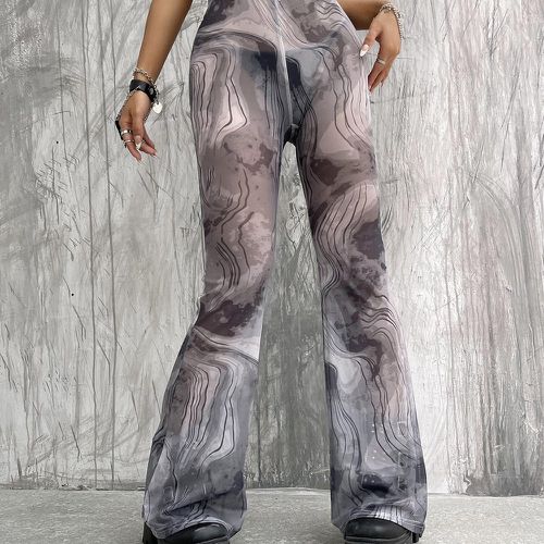 Pantalonss Transparent Sexy Marbre - SHEIN - Modalova