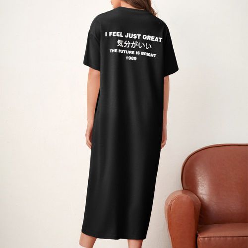Robe t-shirt lettre japonaise - SHEIN - Modalova