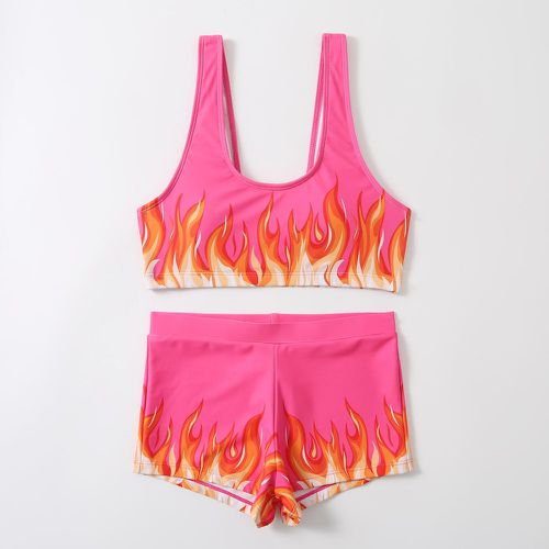 Bikini à imprimé flamme - SHEIN - Modalova