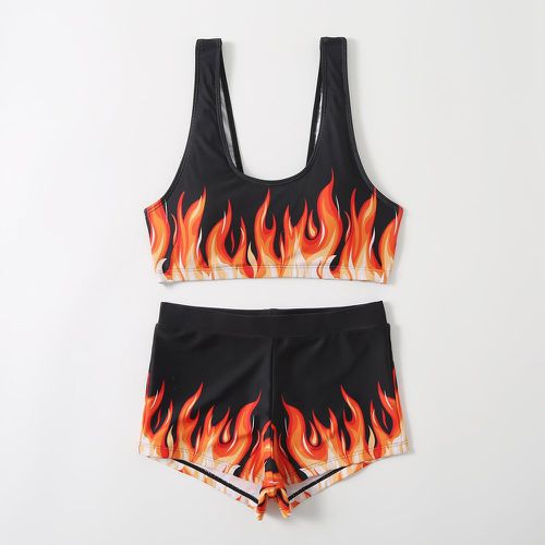 Bikini à imprimé flamme - SHEIN - Modalova