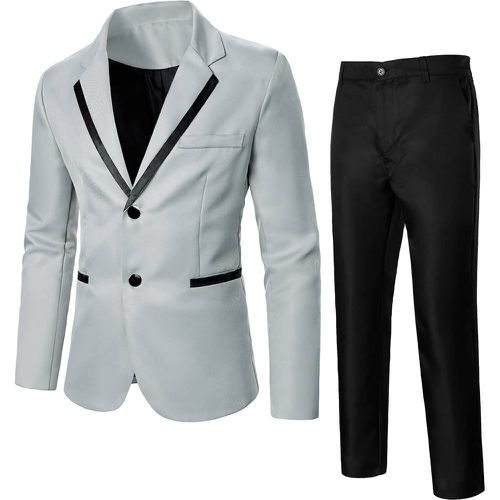 Pièce Blazer à bordure contrastante & 1 pièce Pantalon tailleur - SHEIN - Modalova