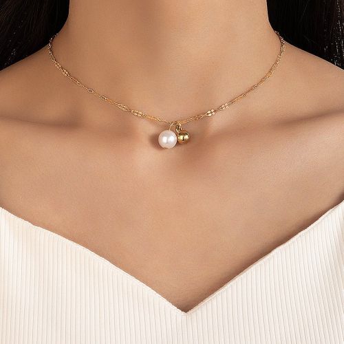 Collier avec pendentif fausse perle - SHEIN - Modalova