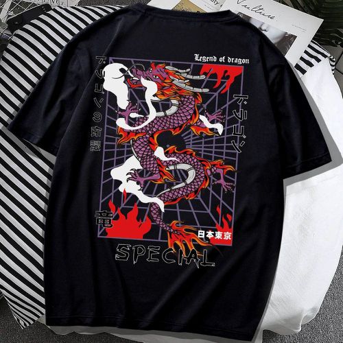 Homme T-shirt lettre dragon - SHEIN - Modalova