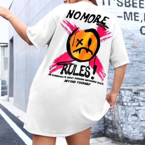 Robe t-shirt à motif dessin animé et slogan - SHEIN - Modalova