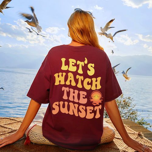 T-shirt soleil & à motif slogan - SHEIN - Modalova