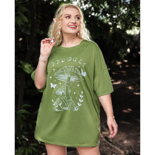 T-shirt papillon & à imprimé champignon - SHEIN - Modalova