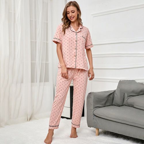 Ensemble de pyjama à pois avec boutons - SHEIN - Modalova