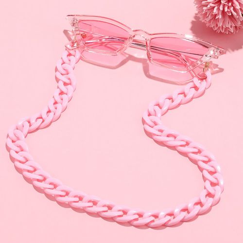 Lunettes de mode à verres teintés avec chaîne de lunettes - SHEIN - Modalova