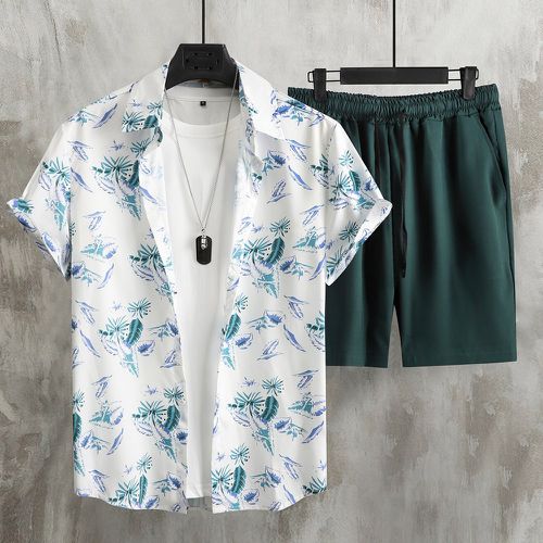 Chemise à imprimé tropical & Short à cordon(sans t-shirt) - SHEIN - Modalova
