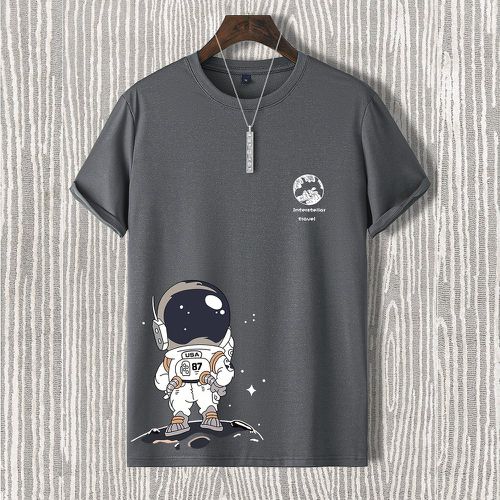 T-shirt astronaute et lettre graphique - SHEIN - Modalova