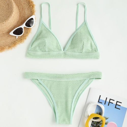 Bikini unicolore texturé - SHEIN - Modalova