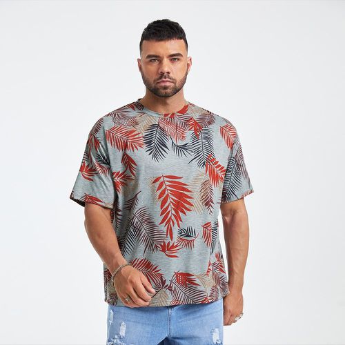 Homme T-shirt à imprimé tropical - SHEIN - Modalova