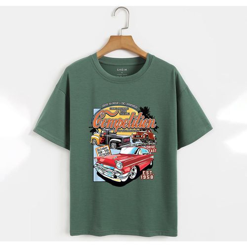 T-shirt lettre et voiture - SHEIN - Modalova