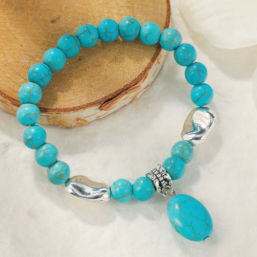 Bracelet perlé à détail turquoise - SHEIN - Modalova