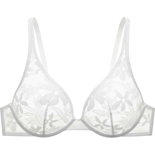 Soutien-gorge fleuri en tulle à armature - SHEIN - Modalova