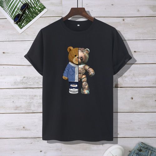 Homme T-shirt à imprimé ours - SHEIN - Modalova
