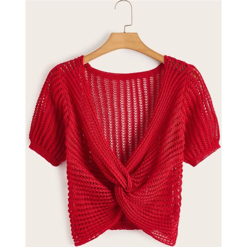 Top en tricot en maille torsadé - SHEIN - Modalova