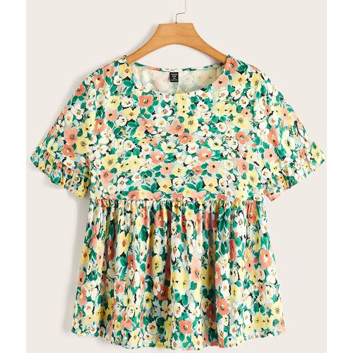 Top péplum à imprimé floral - SHEIN - Modalova